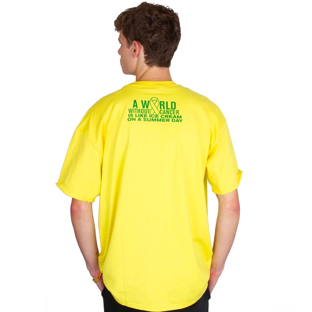 Classic Oregon O, Nike, Yellow, Crew Neck, Cotton, Men, Max 90, Heavy cotton, React, T-Shirt, World without Cancer, Ice Cream, 812174